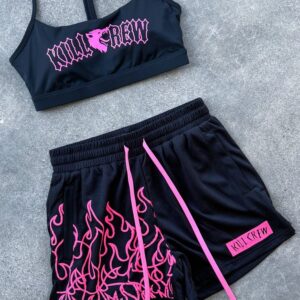 classic sports bra black pink xs